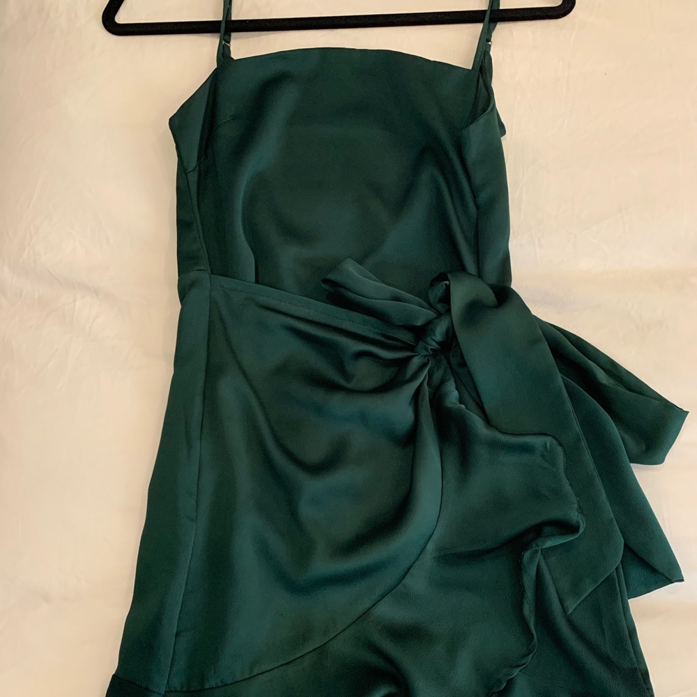 Princess Polly Green wrap dress
